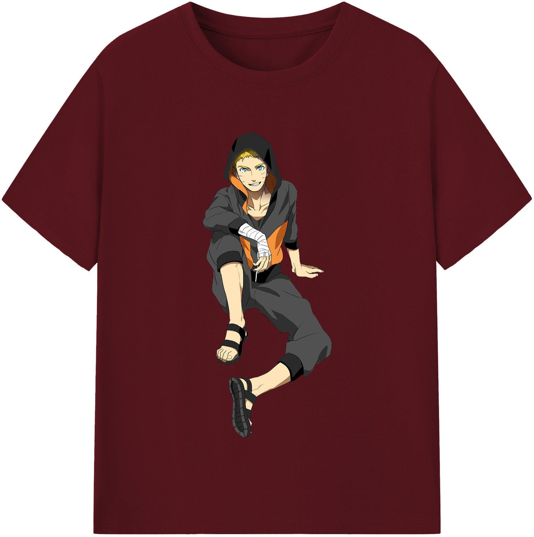 （画像用） NARUTO -ナルト- うずまき ナルト Uzumaki Naruto 綿100％半袖Tシャツ（フロントプリント）